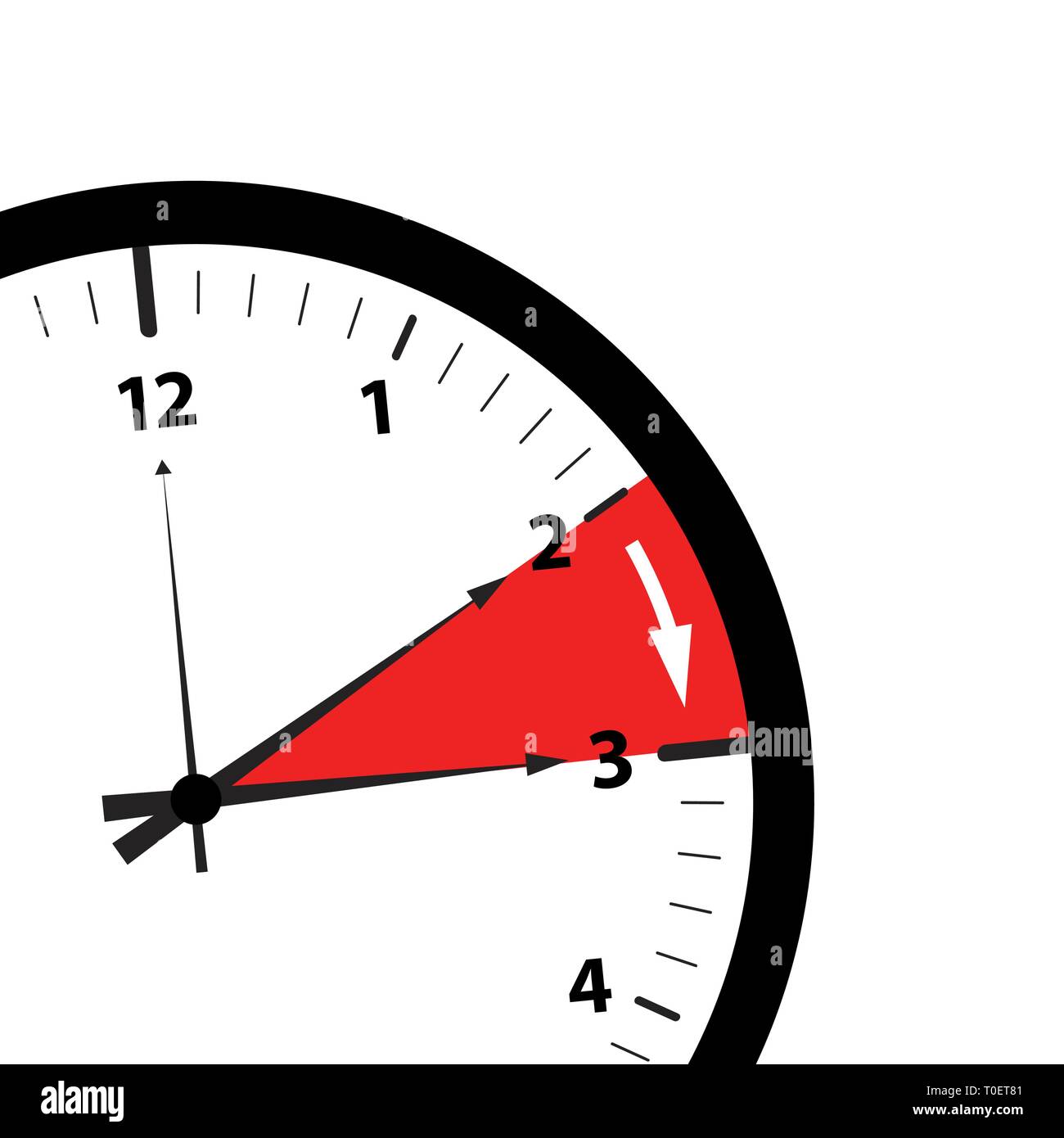 summer time change clock on white background vector illustration EPS10 Stock Vector