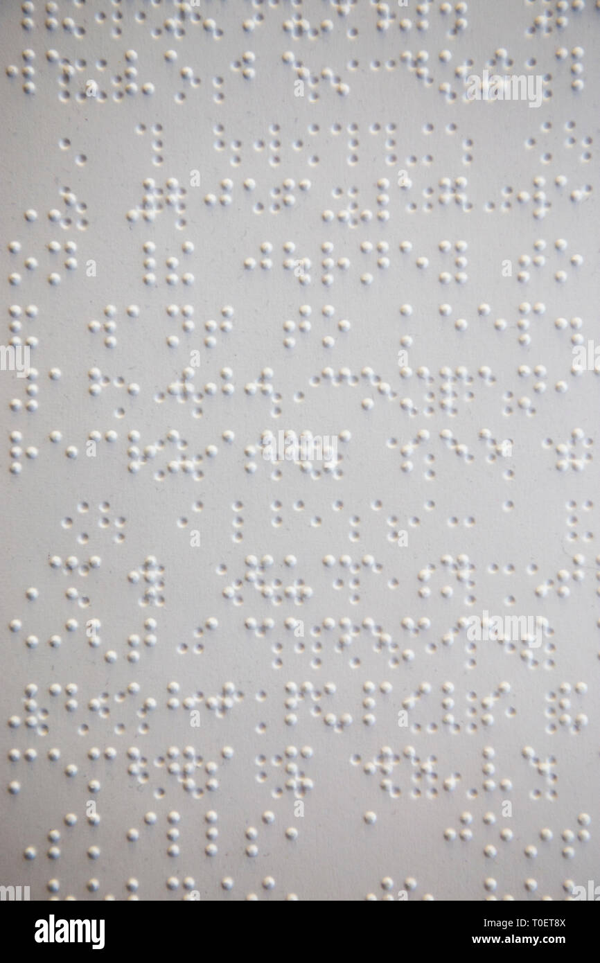 Word written in braille hires stock photography and images Alamy