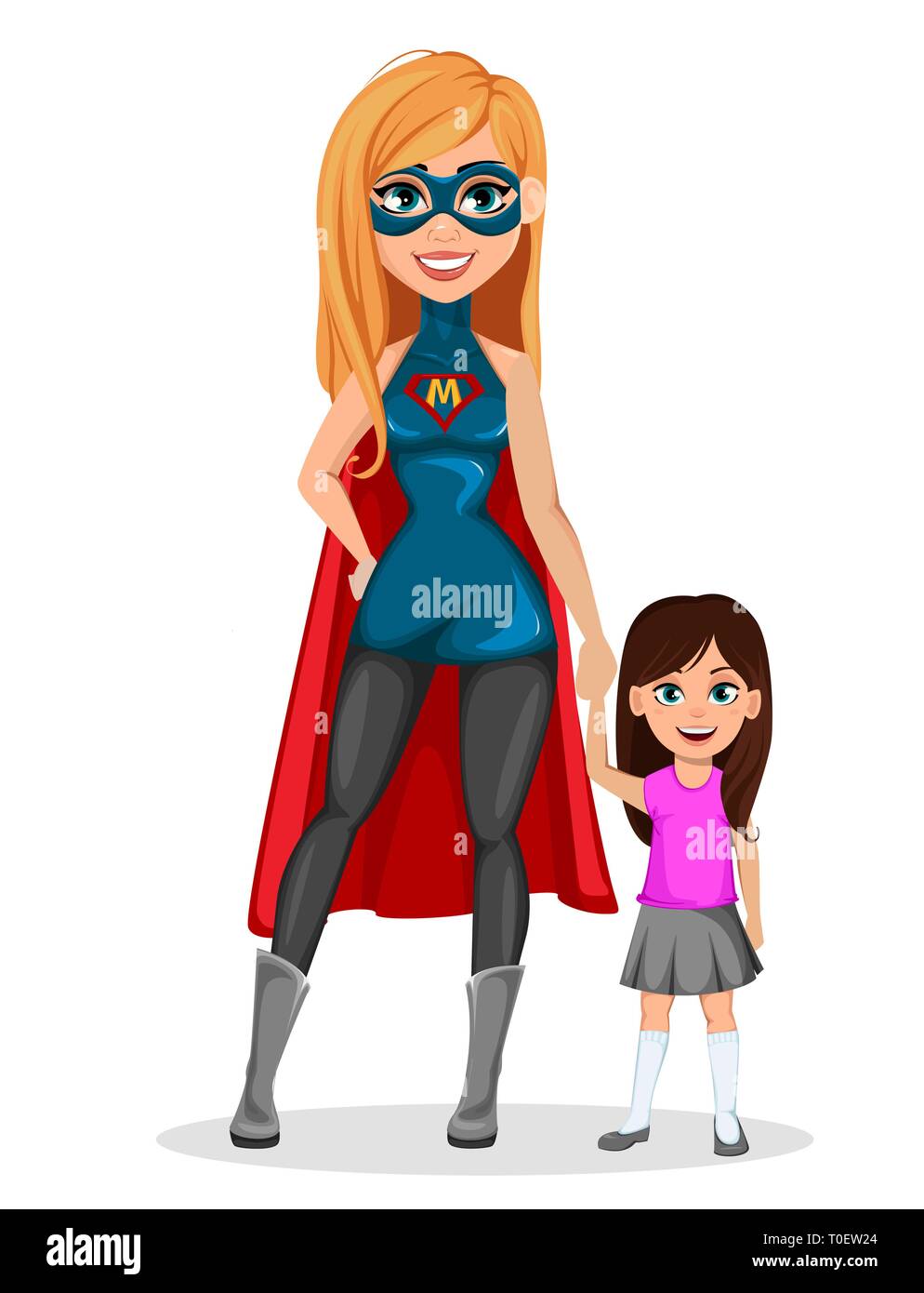 Super Mother Woman Superhero Concept Of Woman Wearing Superhero