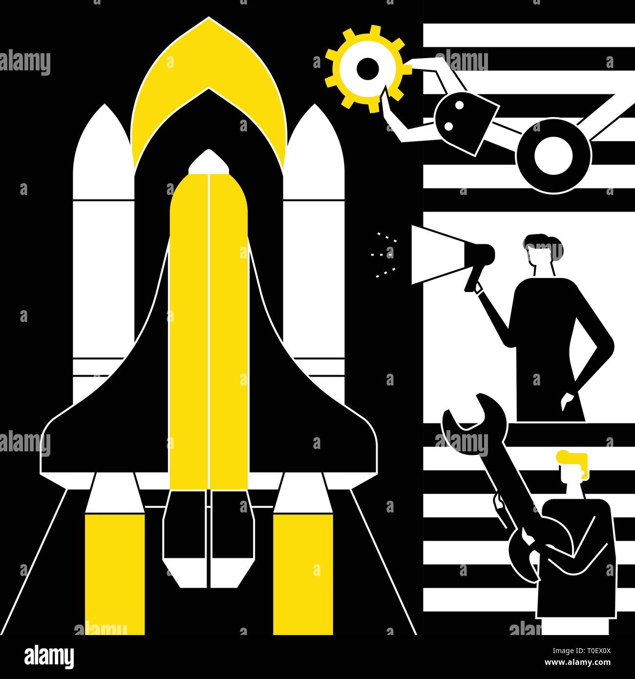 Startup - flat design style conceptual vector illustration Stock Vector ...