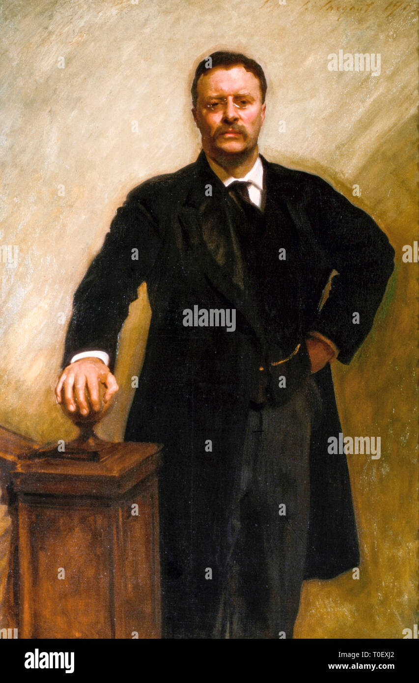 John Singer Sargent, Theodore Roosevelt (1858-1919), portrait, 1903 Stock Photo