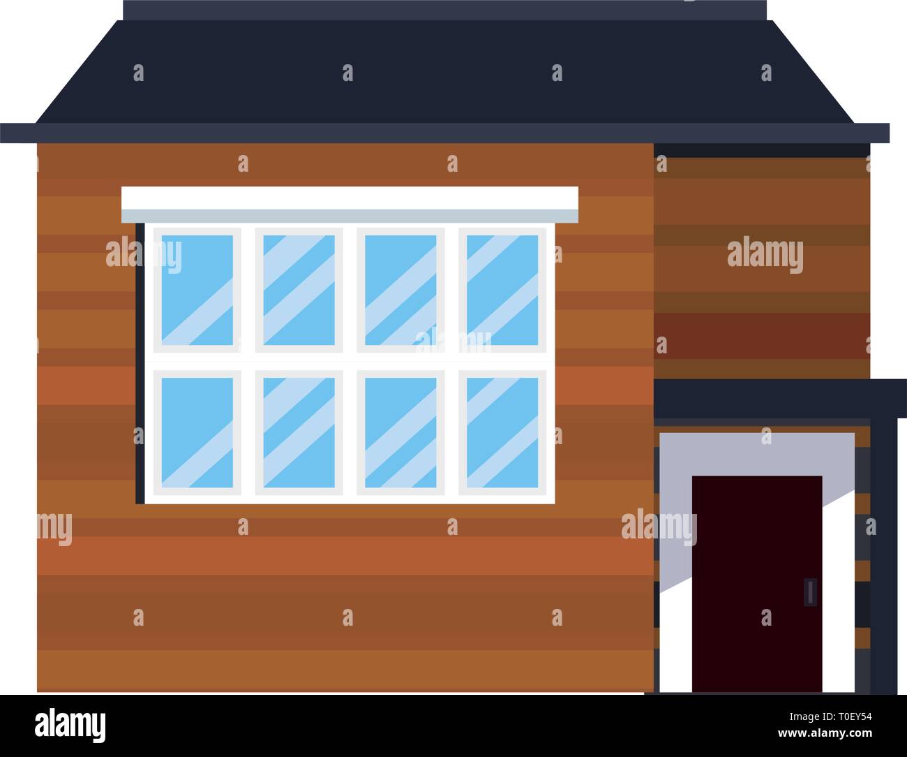 house exterior facade on white background vector illustration Stock ...