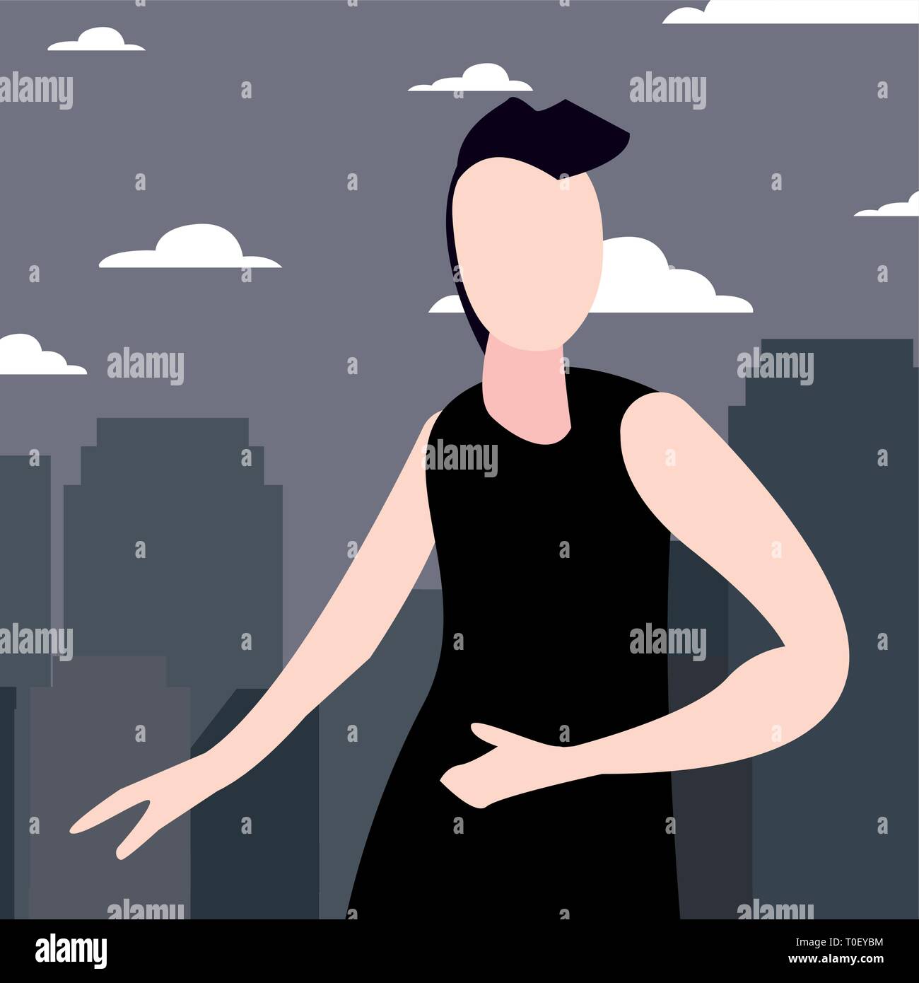 hipster man in the city activity vector illustration Stock Vector Image ...