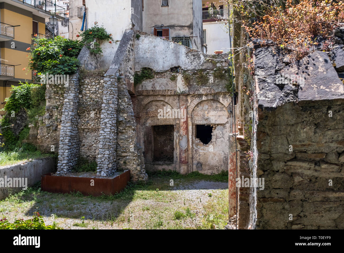 View of the Villa Romana, an ancient Roman archaeological site hidden ...