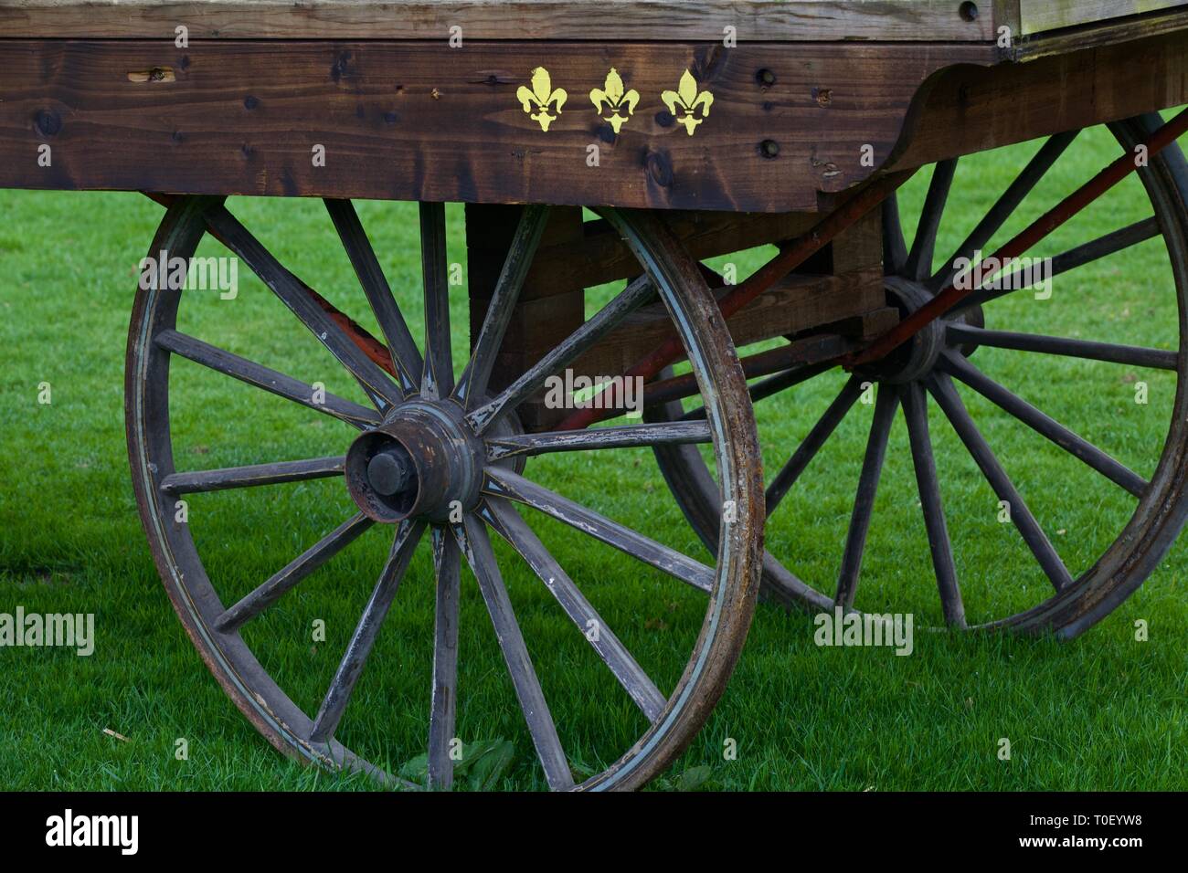 Old Cart with Spoked Wheels and Axles ,Chatsworth Country Fair