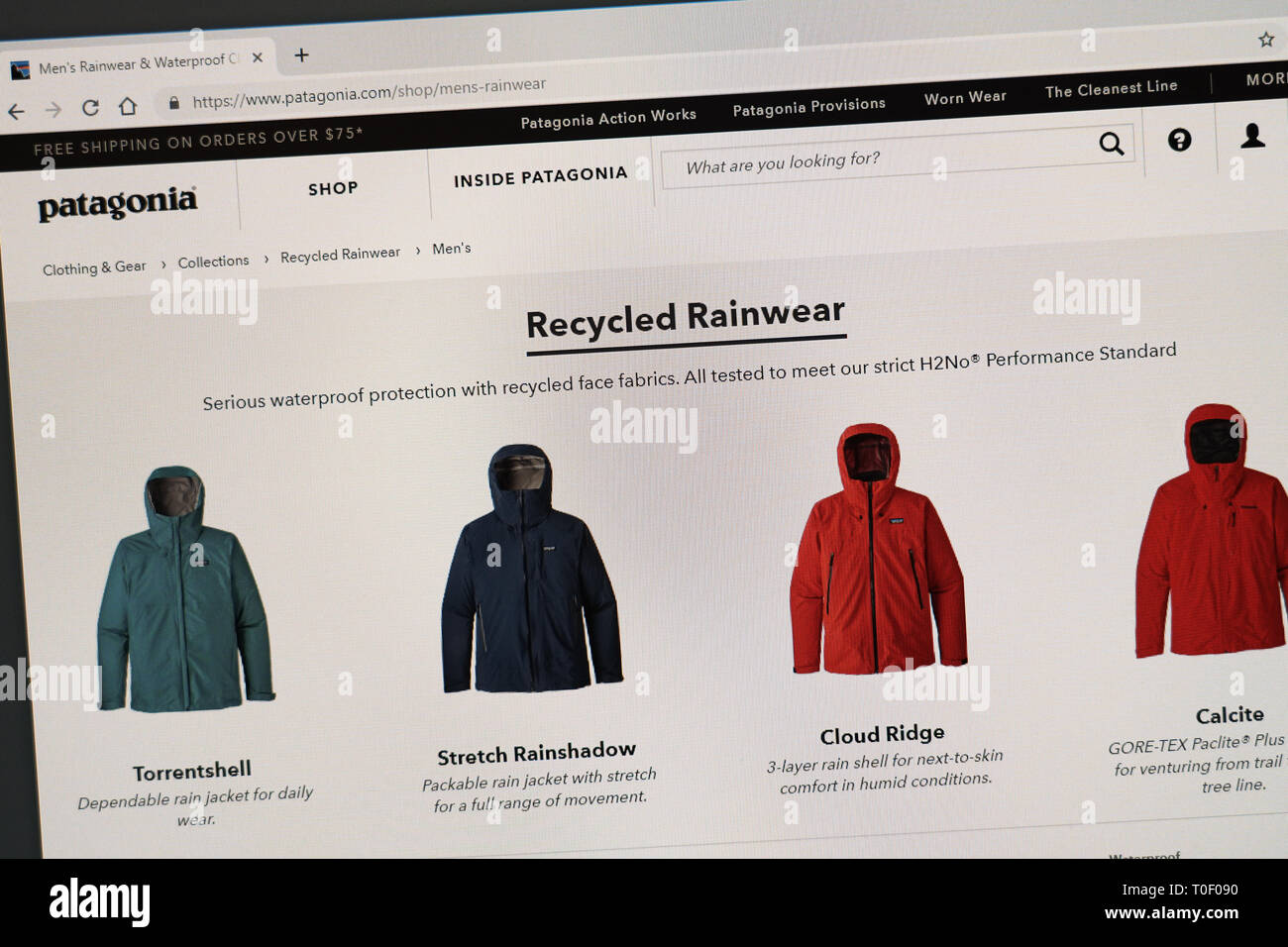 Clothing brand patagonia website hi-res stock photography and images - Alamy