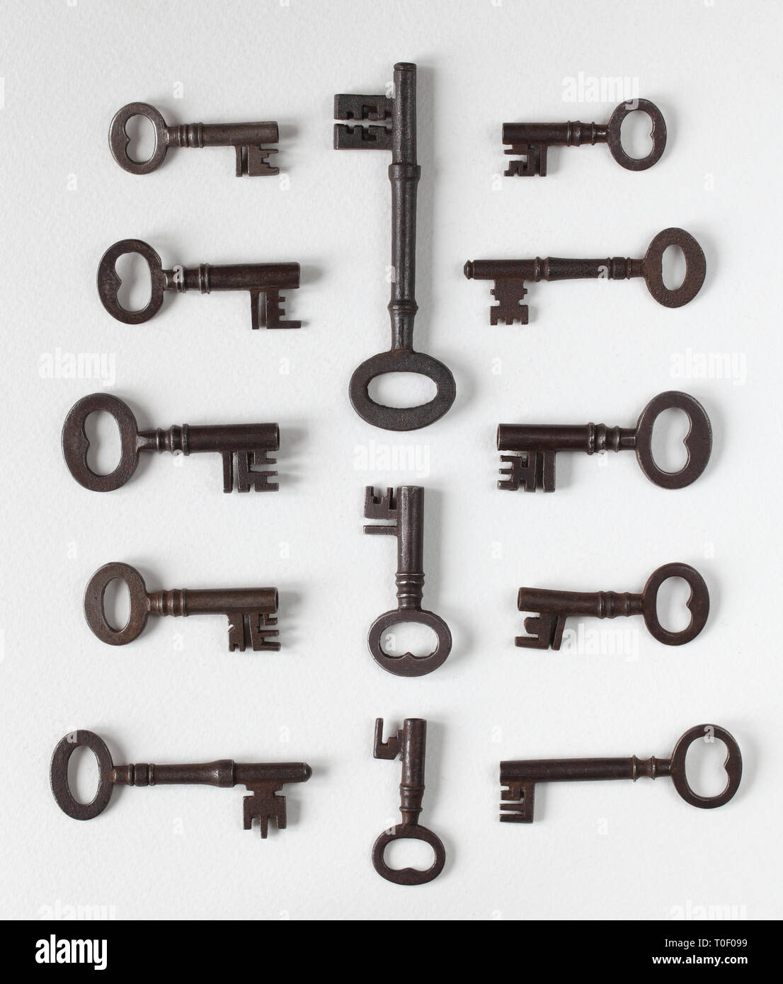 Antique Cast Iron Keys Stock Photo