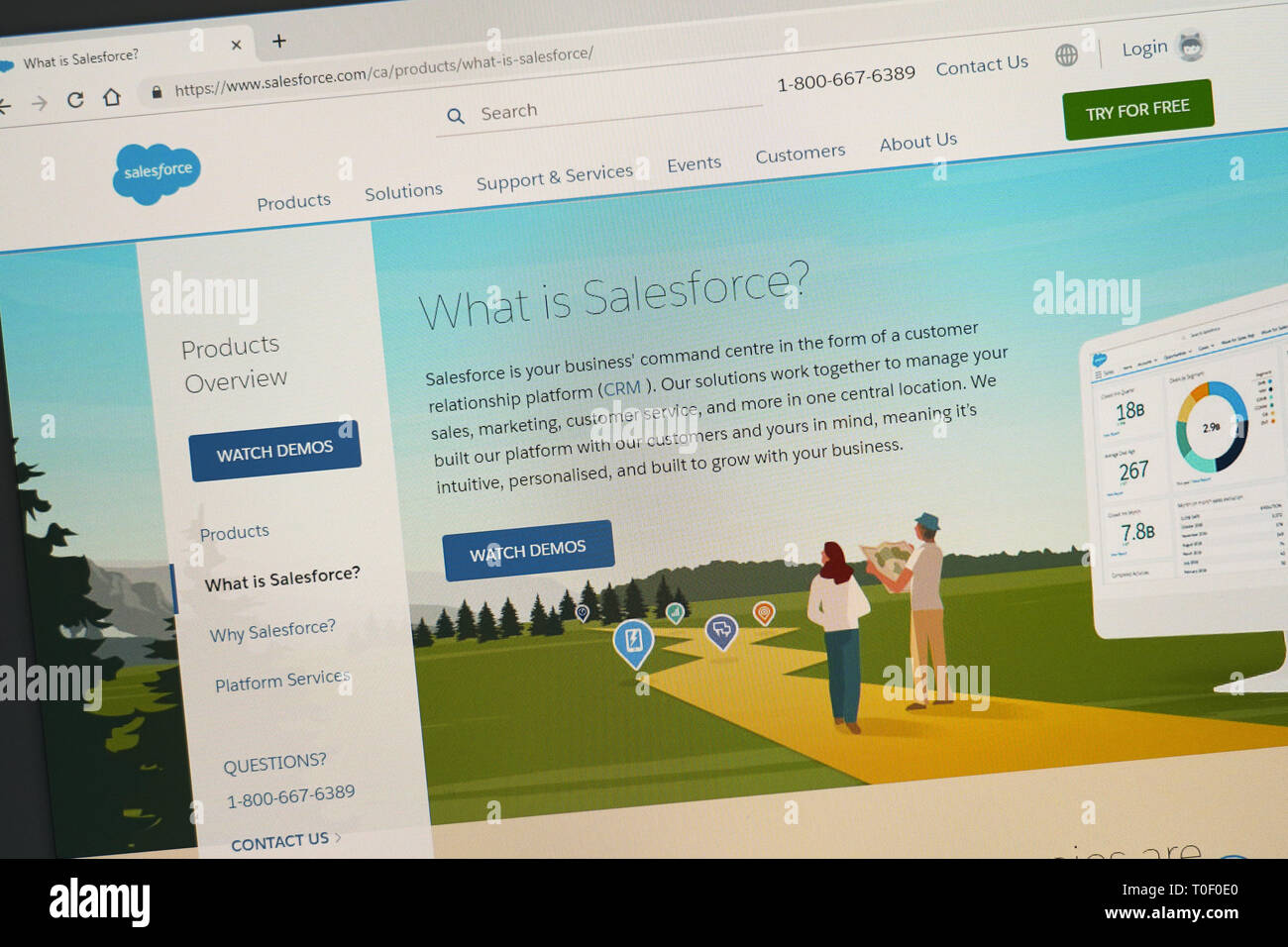 salesforce website Stock Photo