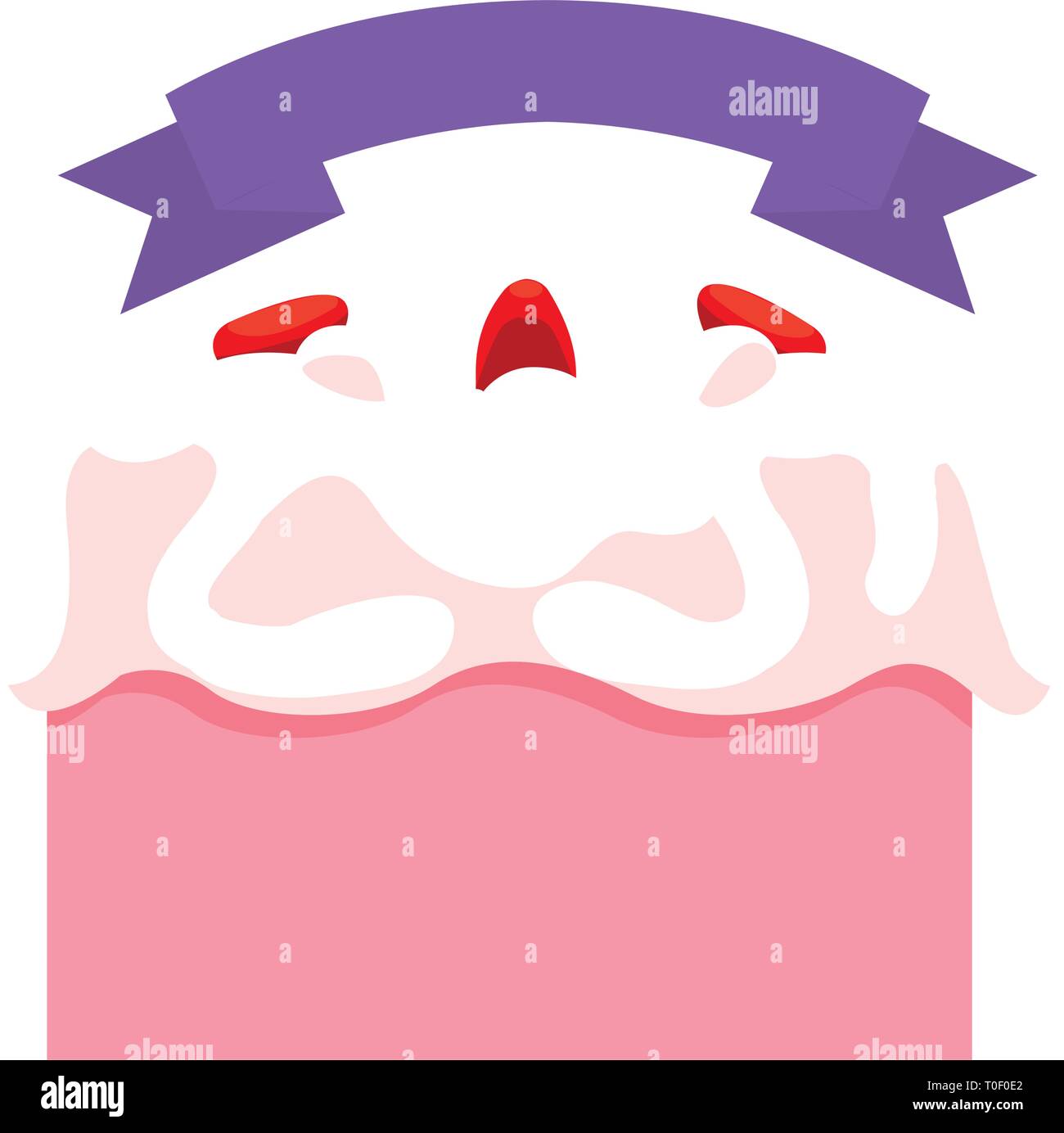 sweet cake birthday with ribbon frame vector illustration design Stock ...