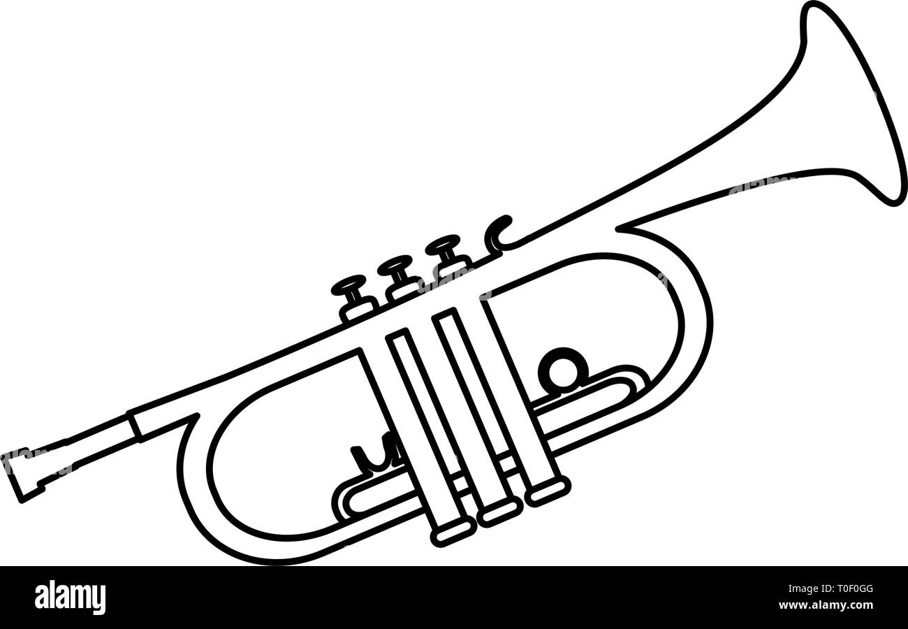 trumpet instrument musical icon vector illustration design Stock Vector Image & Art Alamy