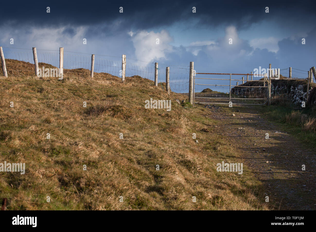 Dursey Island, Cork, Ireland. 29th April, 2015. A gate on  Dursey Island, Co. Cork, Ireland Stock Photo