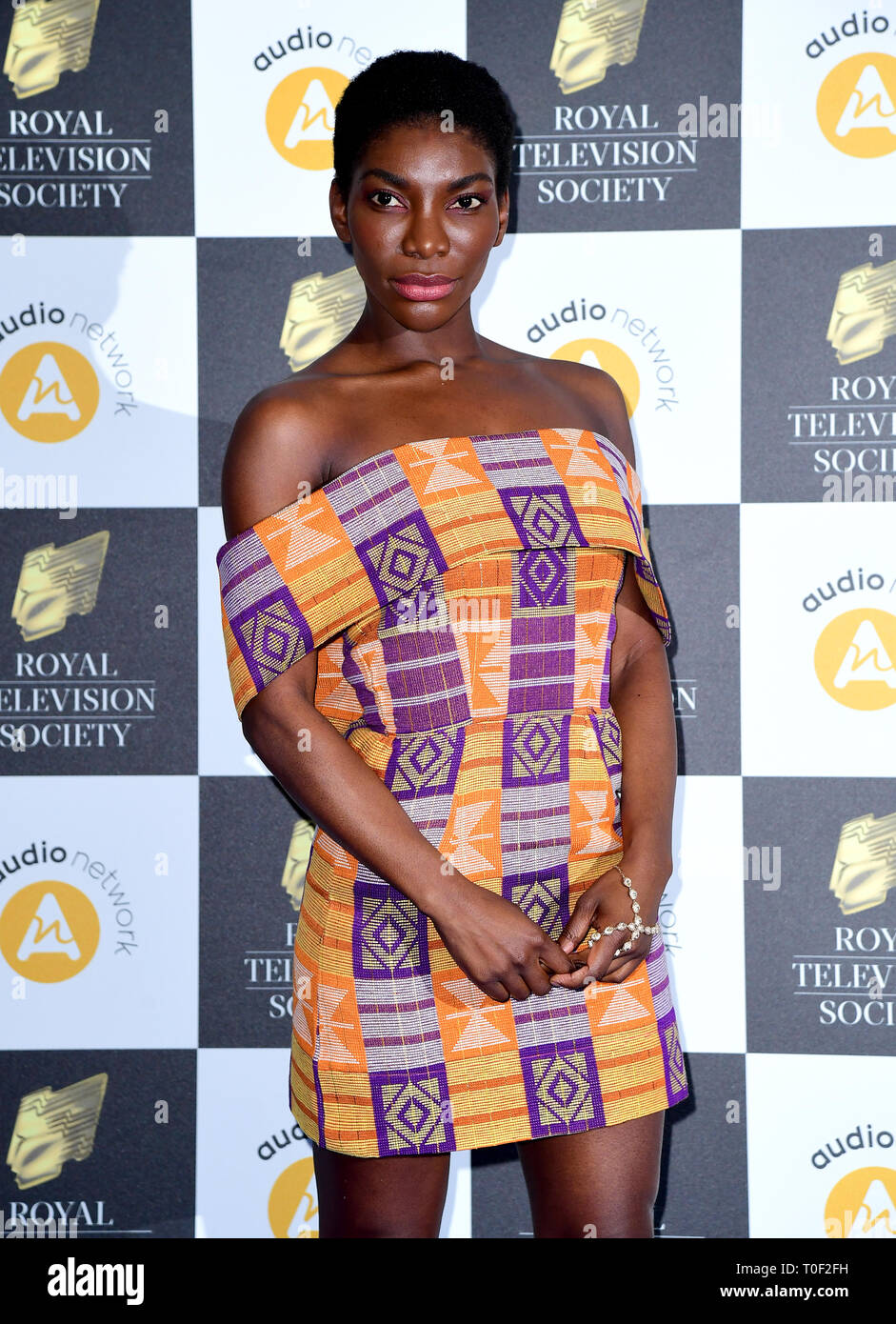 Michaela Coel attending the Royal Television Society Programme Awards
