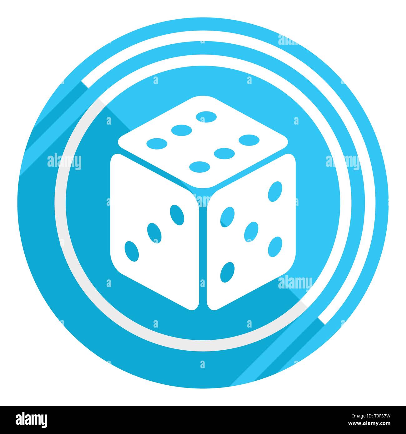 Game flat design blue web icon, easy to edit vector illustration for webdesign and mobile applications Stock Vector