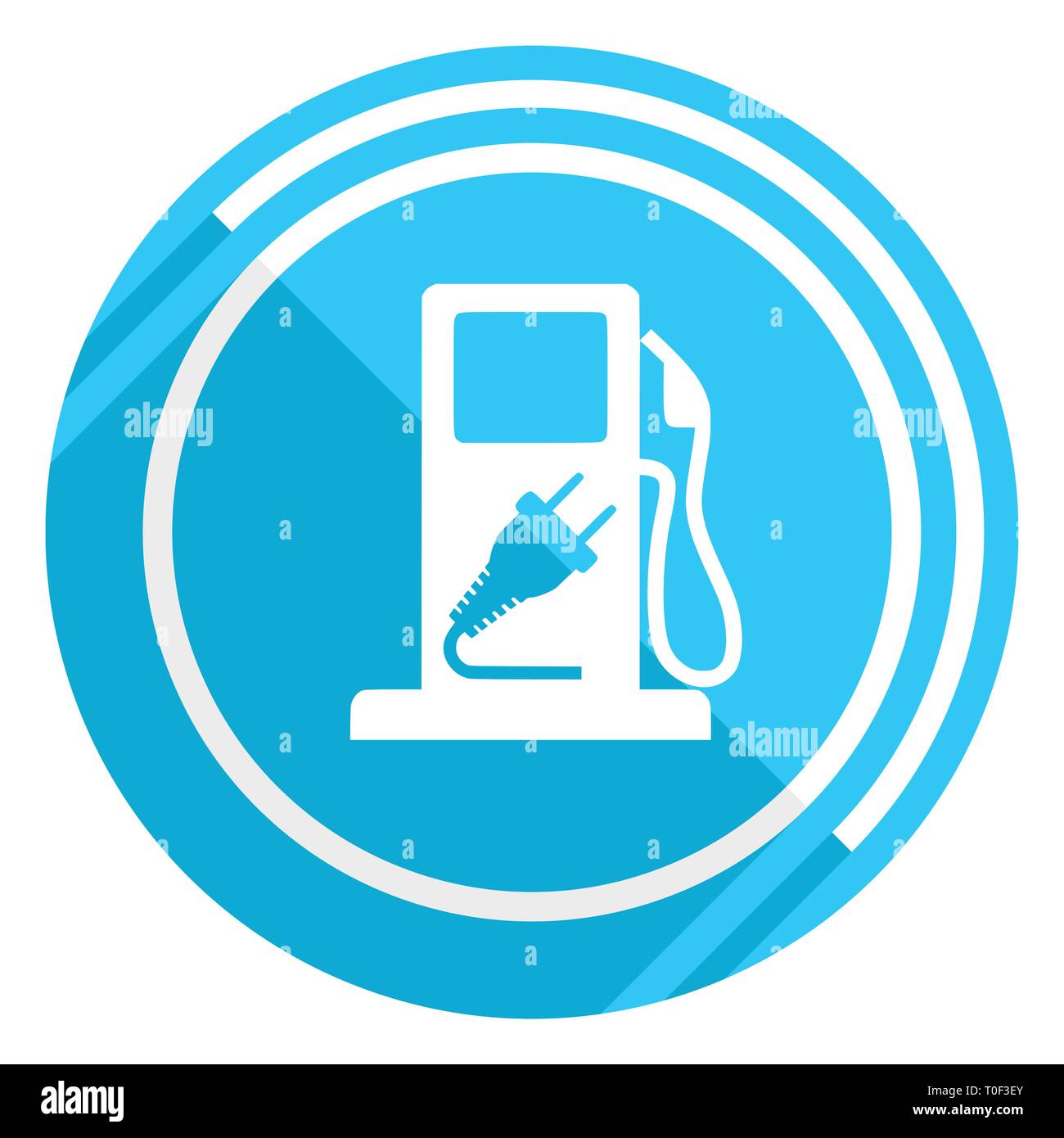Fuel flat design blue web icon, easy to edit vector illustration for ...