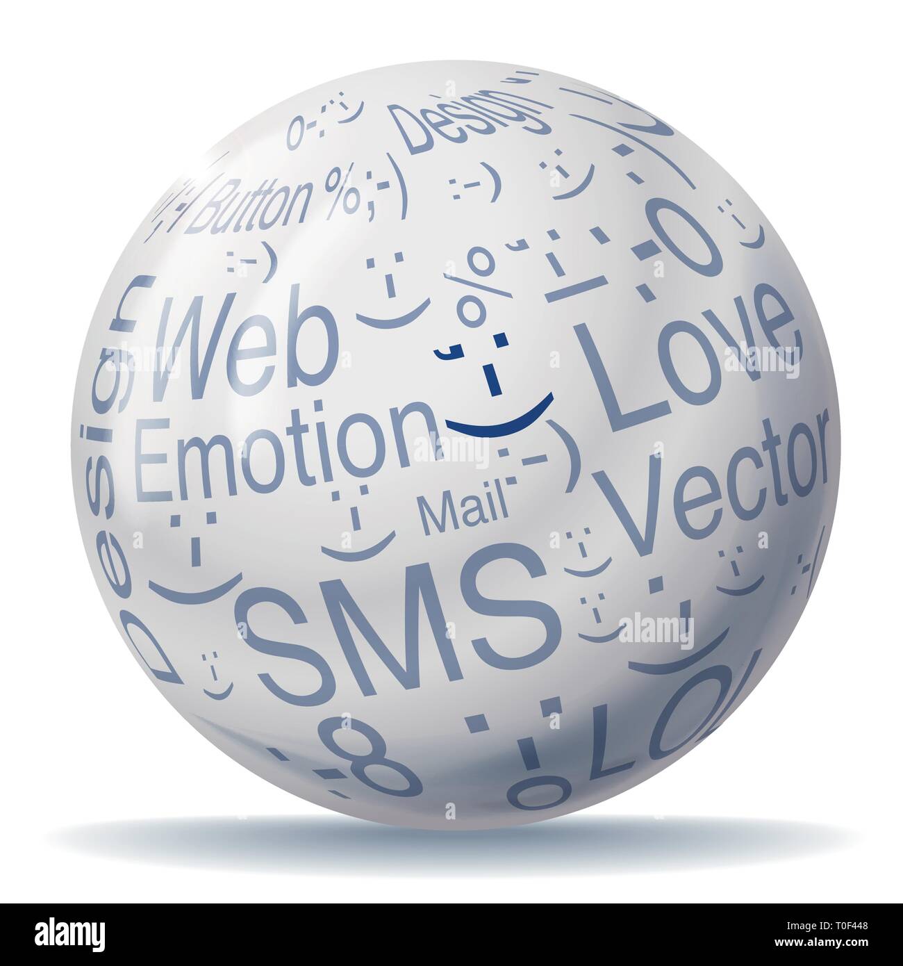 Encyclopedia ball with smileys and emoticons Stock Vector Image & Art ...
