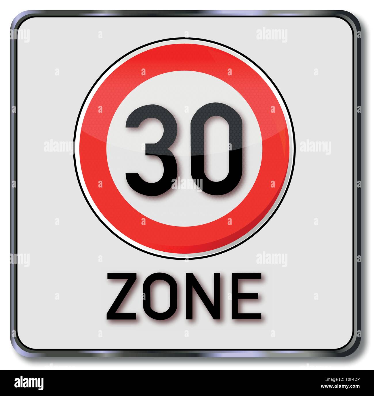 30 speed limit road sign Stock Vector Images - Alamy