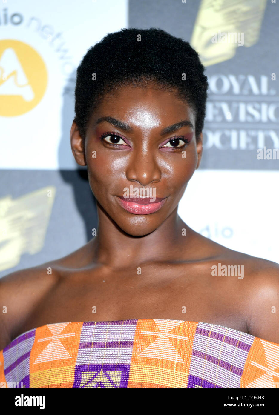 Michaela Coel attending the Royal Television Society Programme Awards