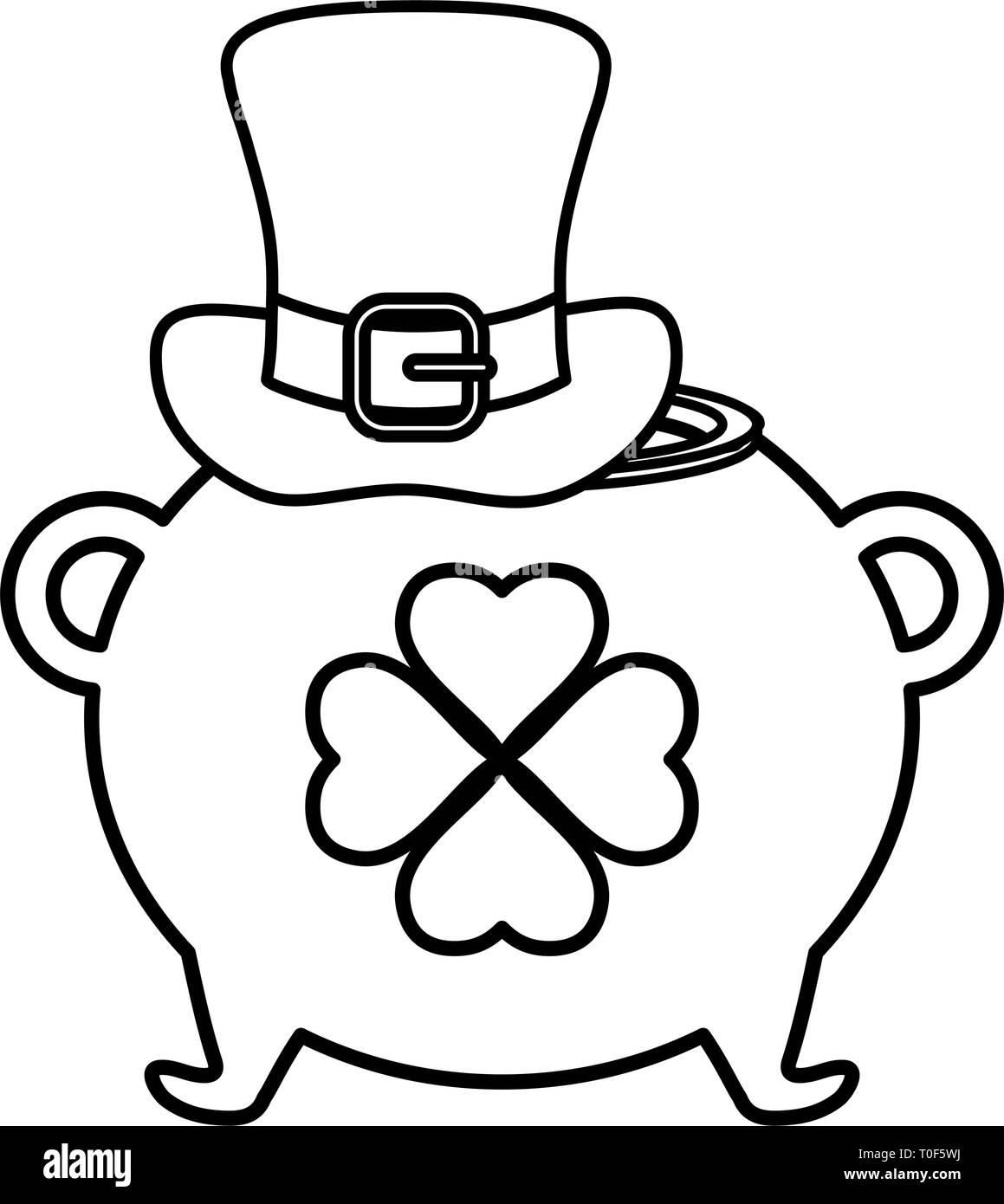 st patricks leprechaun hat with cauldron vector illustration design Stock  Vector Image & Art - Alamy