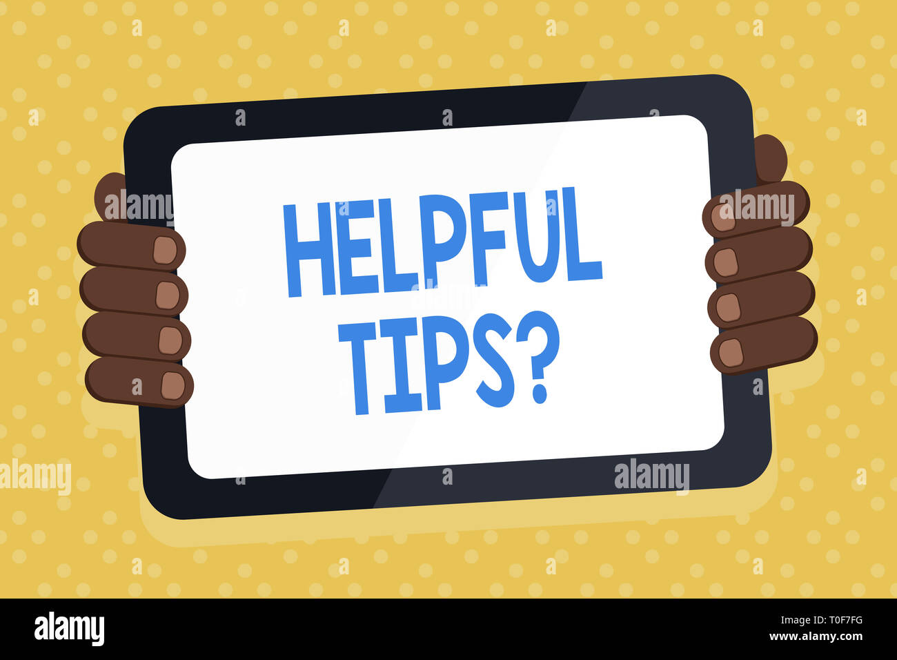Word writing text Helpful Tips Question. Business photo showcasing ...
