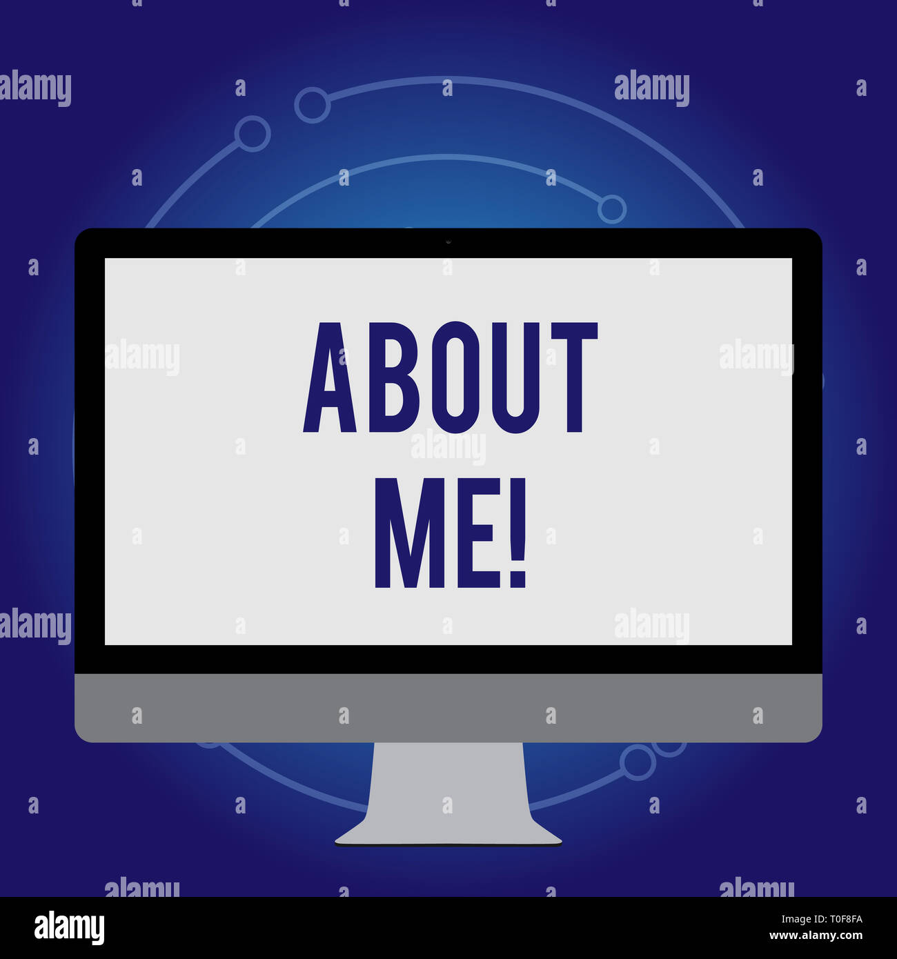 Conceptual hand writing showing About Me. Concept meaning telling