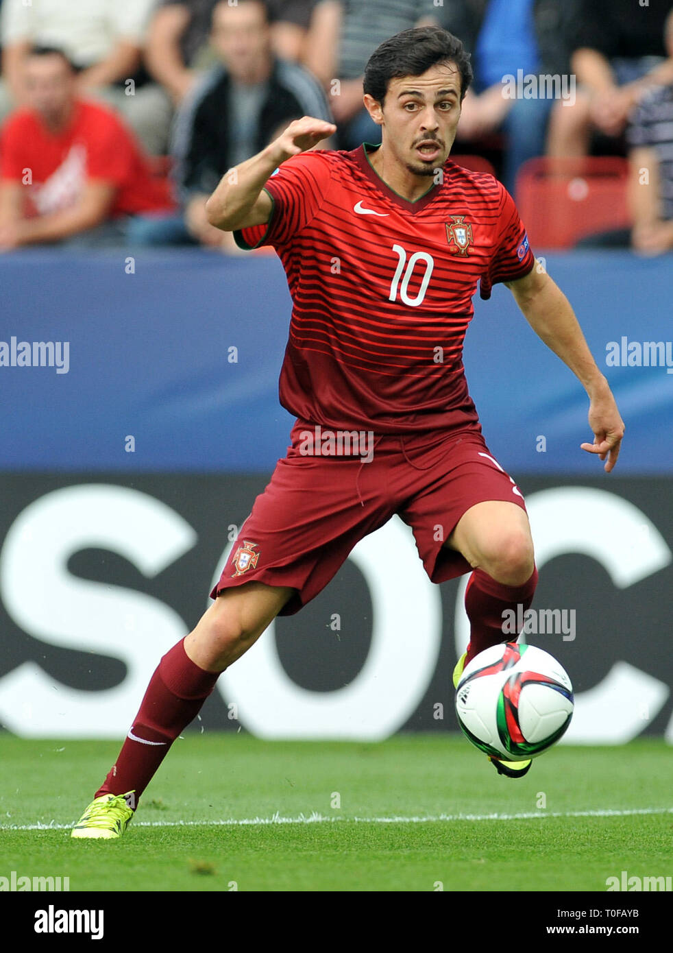 Olomouc Czech Republic 27th June 2015 Uefa European Under 21 Championship Portugal Vs Germany 5 0 Semifinal Match Olomouc Czech Republic 27 June 2015 Bernardo Silva Of Portugal During European Under 21 Championship Credit Slavek