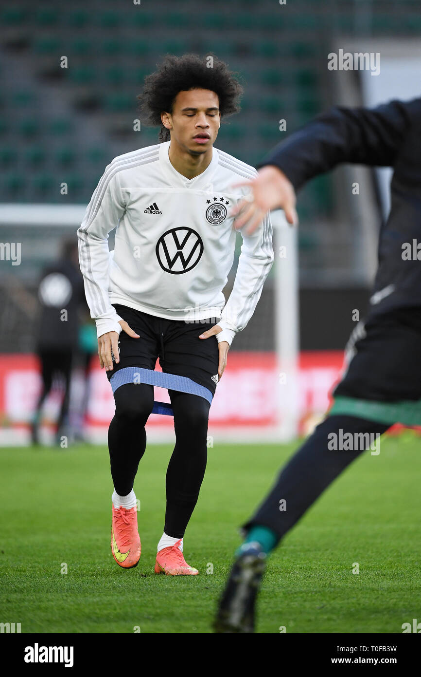 Wolfsburg Germany 19th Mar 2019 Leroy Sane Germany Ges Soccer National Team Dfb Training 19 03 2019 Football Soccer German National Football Team Training Practice Wolfsburg March 19 2019 Usage Worldwide Credit Dpa Alamy Live News