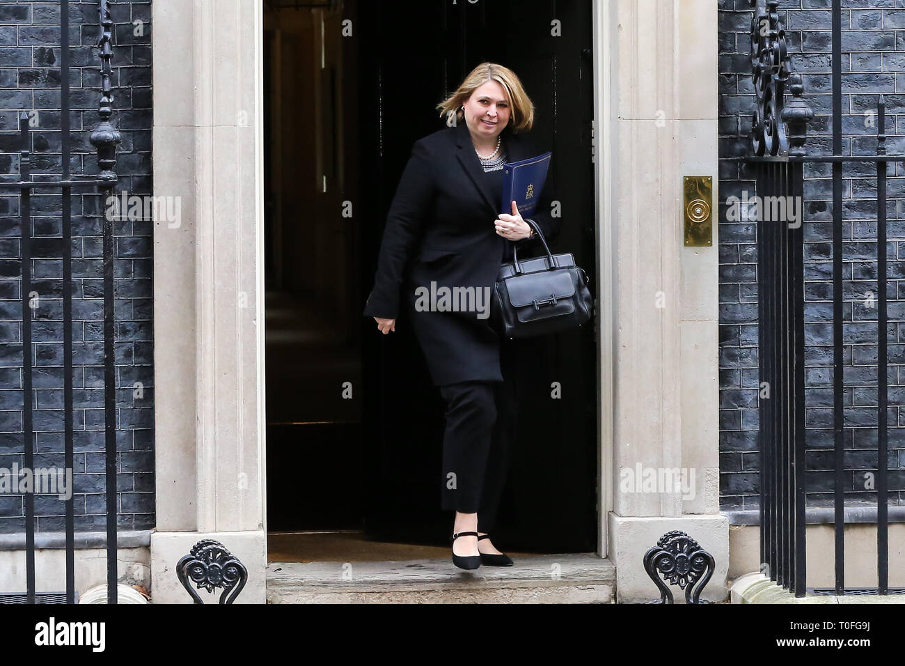 Karen Bradley - Secretary of State for Northern Ireland is seen departing from No 10 Downing Street after attending the weekly Cabinet Meeting. Stock Photo