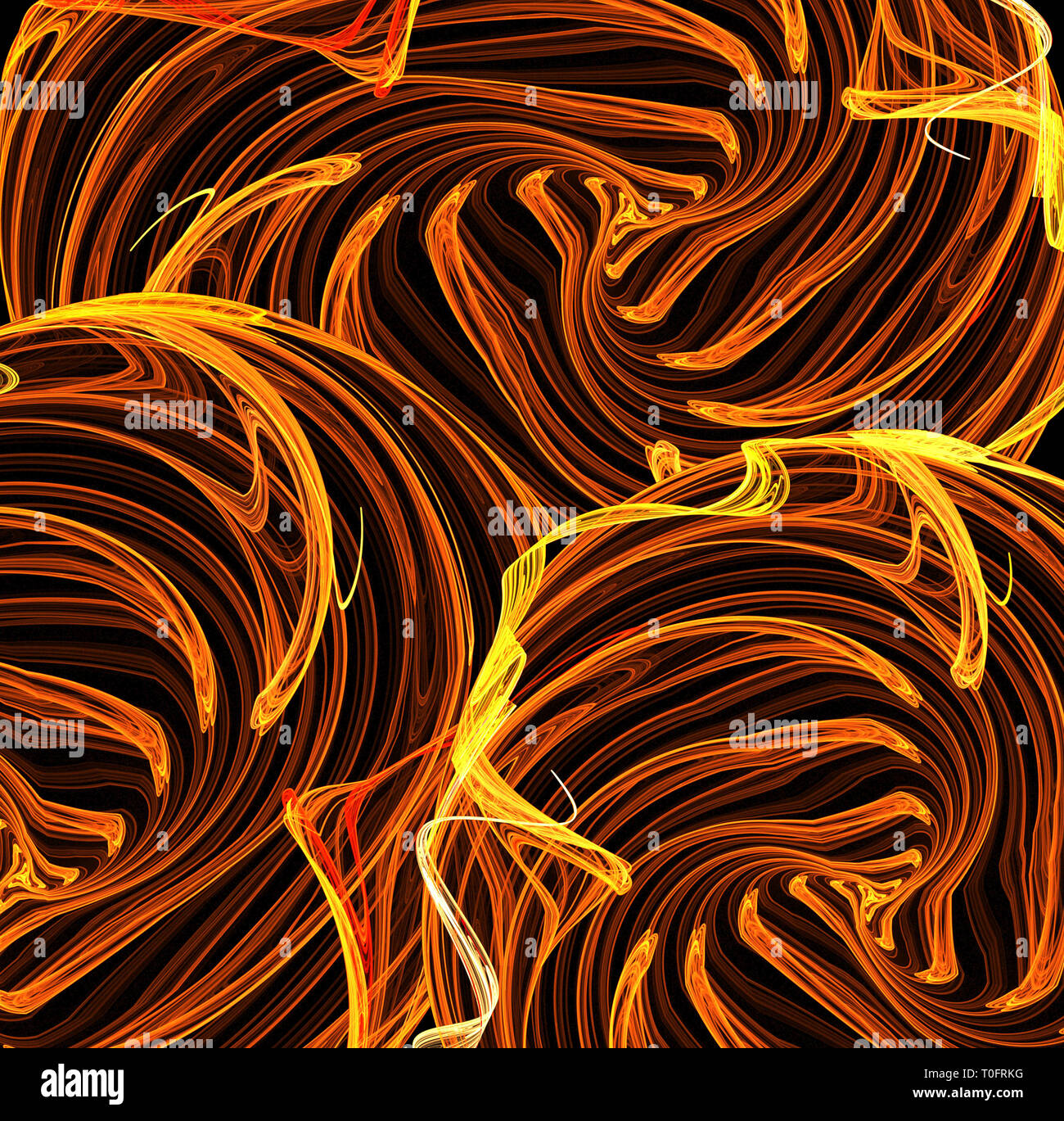 Fire line wave fill special effect abstract, dark background