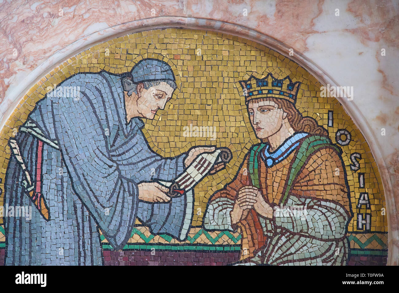 Mosaic, behind the altar (of the jewish boy king Josiah), in the chapel