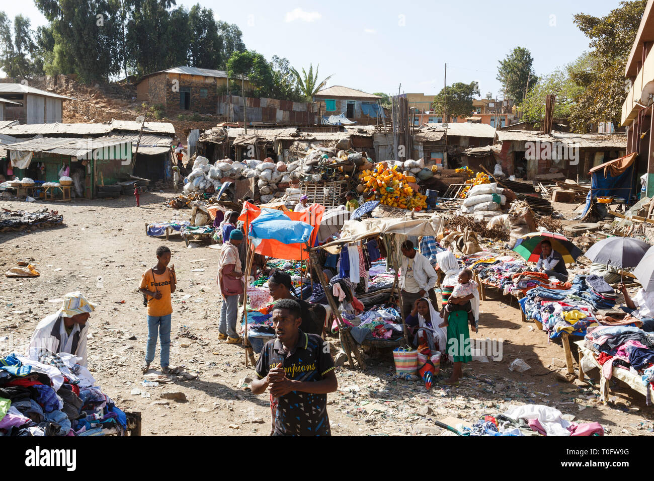 Bahir Dar, Ethiopia, February 14 2015 Market scene in Bahir Dar, where