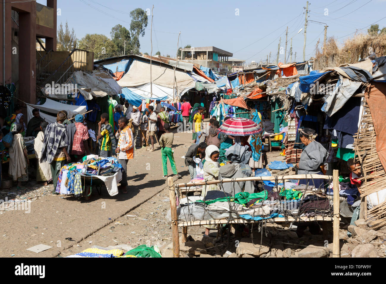 Bahir Dar, Ethiopia, February 14 2015 Market scene in Bahir Dar, where