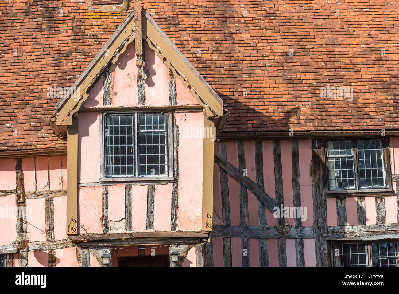 Nether Hall, a half-timbered building in the village of Cavendish ...