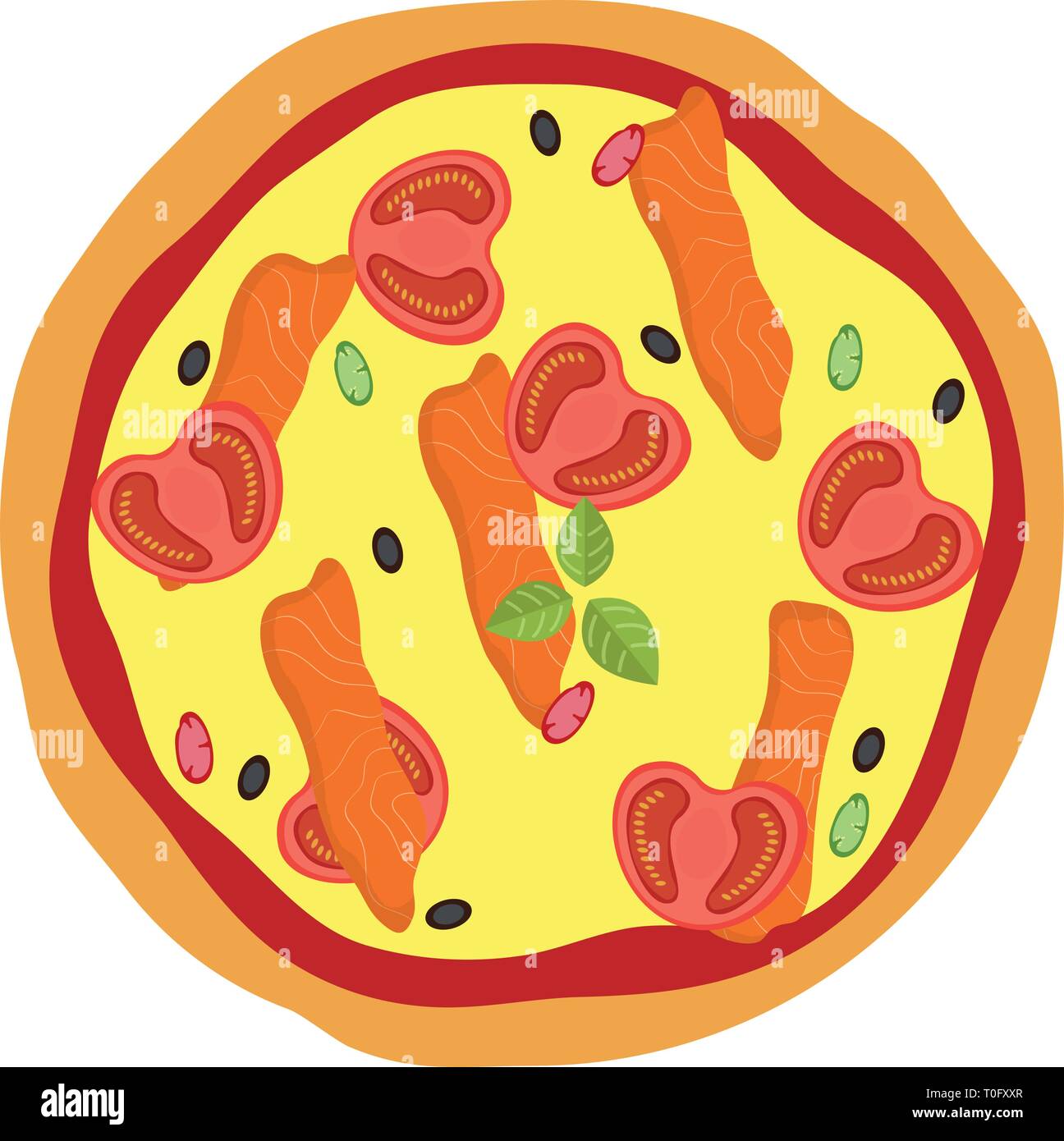Pizza menu concept. Flat style food. Vector illustration Stock Vector ...