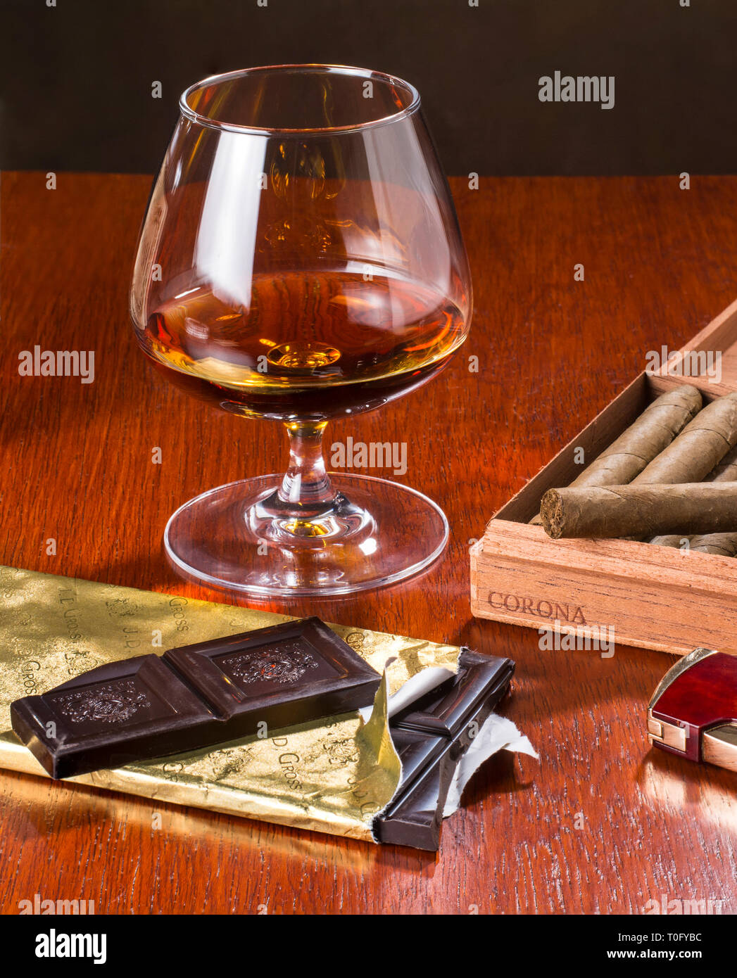 Dark chocolate, whisky and cigars go very well together, especially