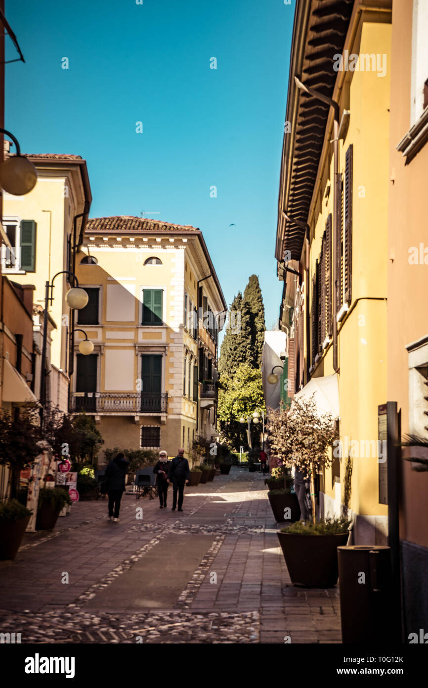 Street in Desenzano del Garda Stock Photo
