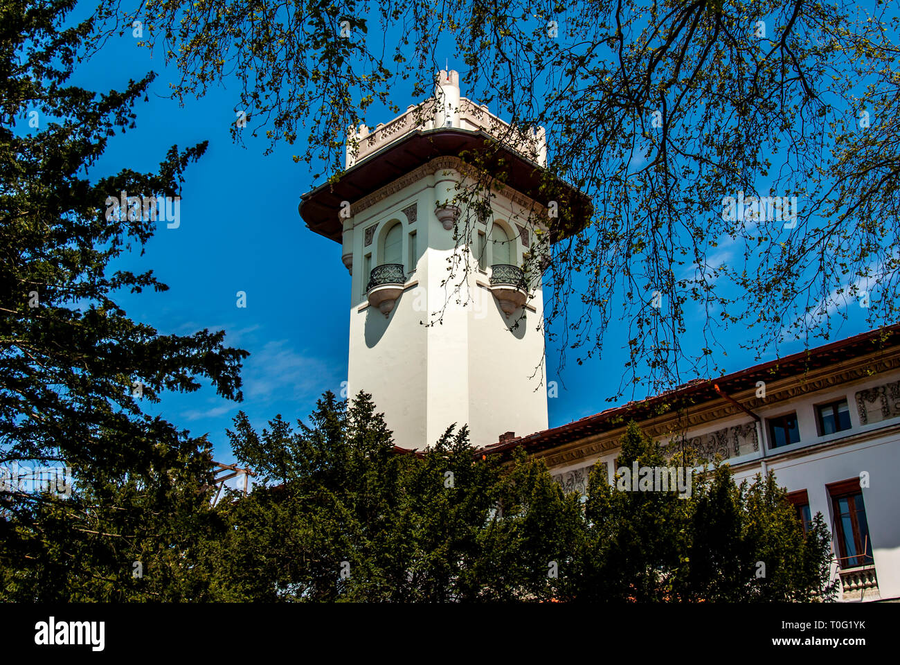 Istanbul, Turkey, 17 April 2006: Hidiv Palace Tower at sunny day. Stock Photo