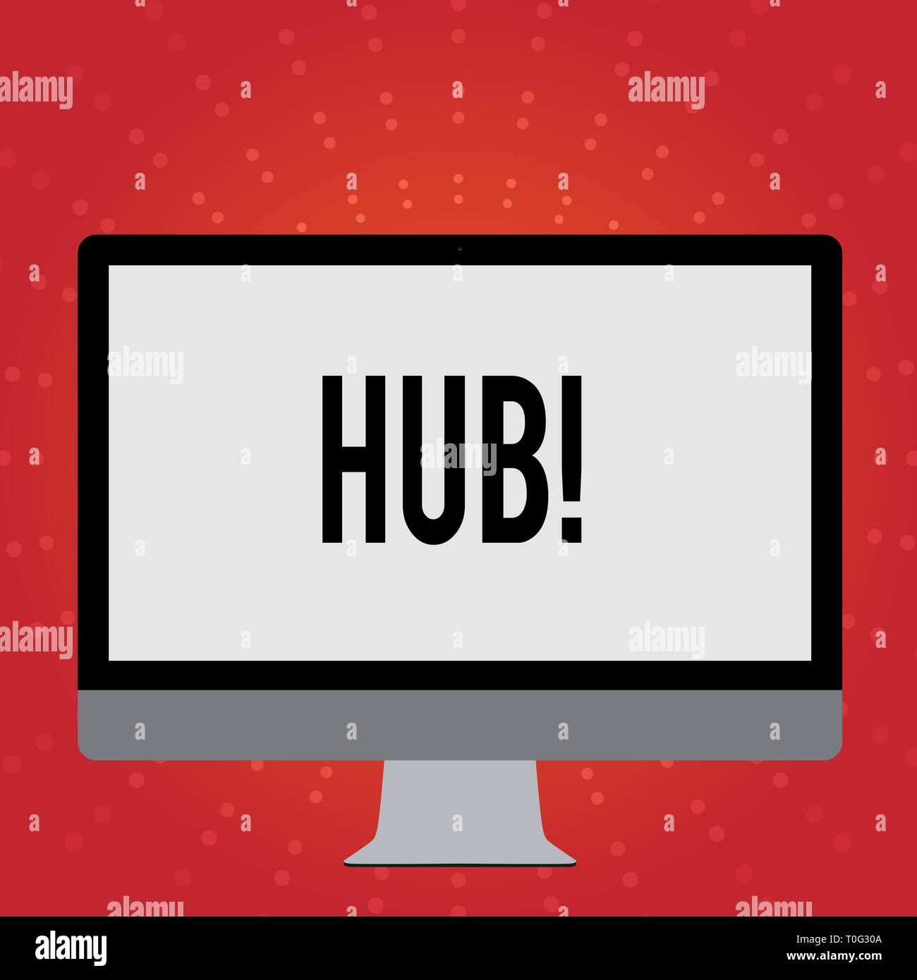 Conceptual hand writing showing Hub. Concept meaning Device connecting