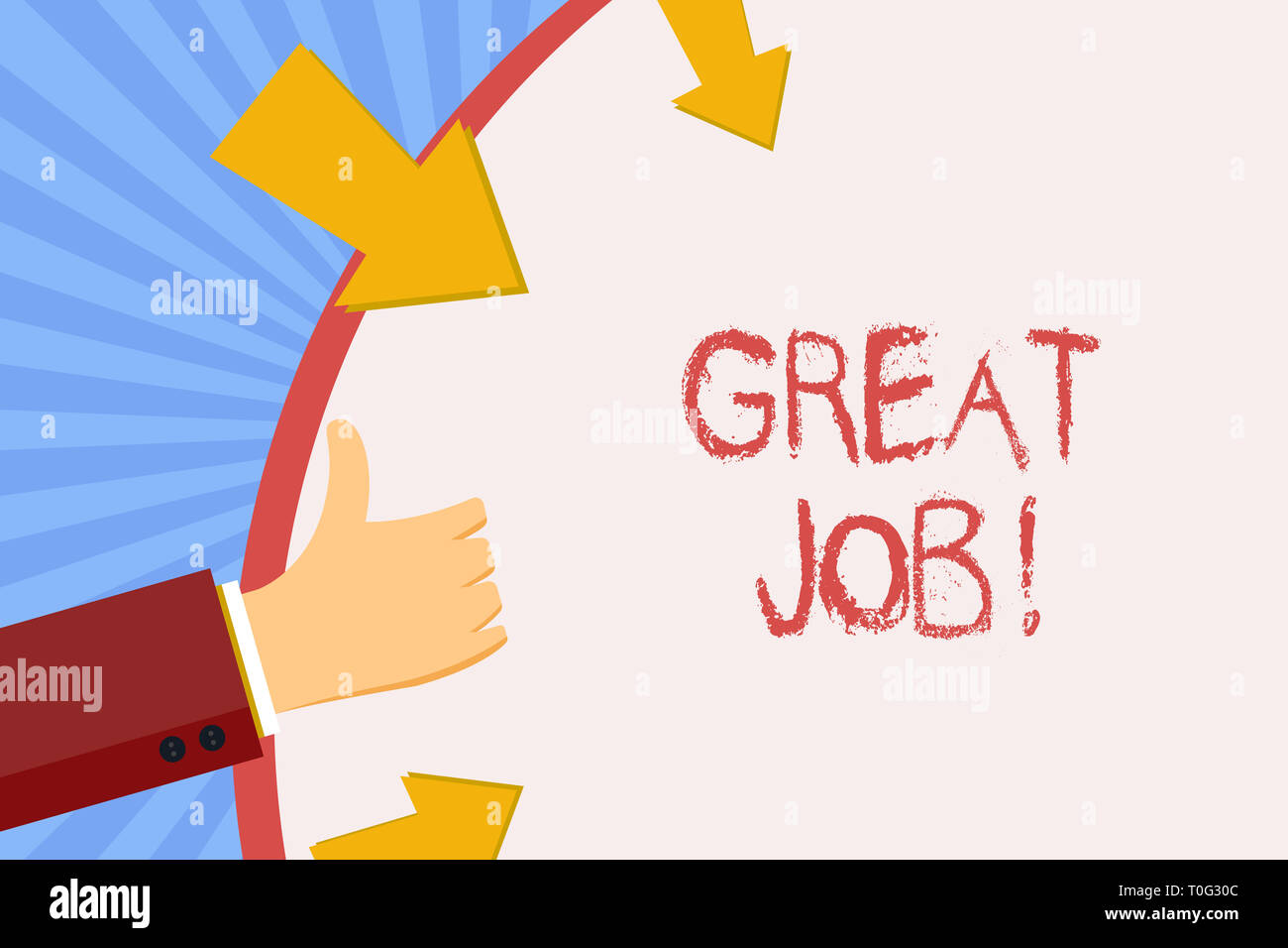 Writing note showing Great Job. Business concept for used praising ...