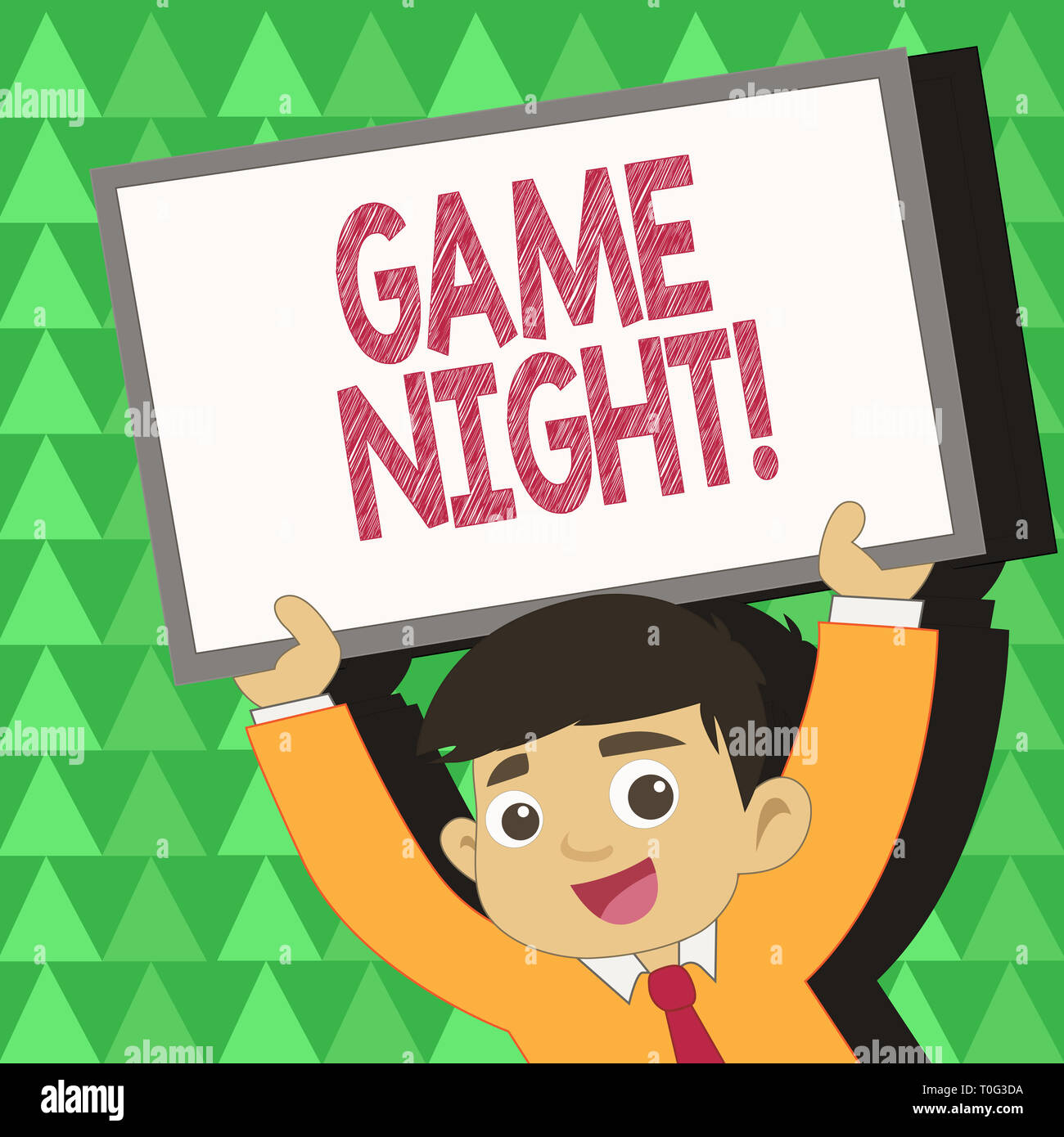 Conceptual hand writing showing Game Night. Concept meaning