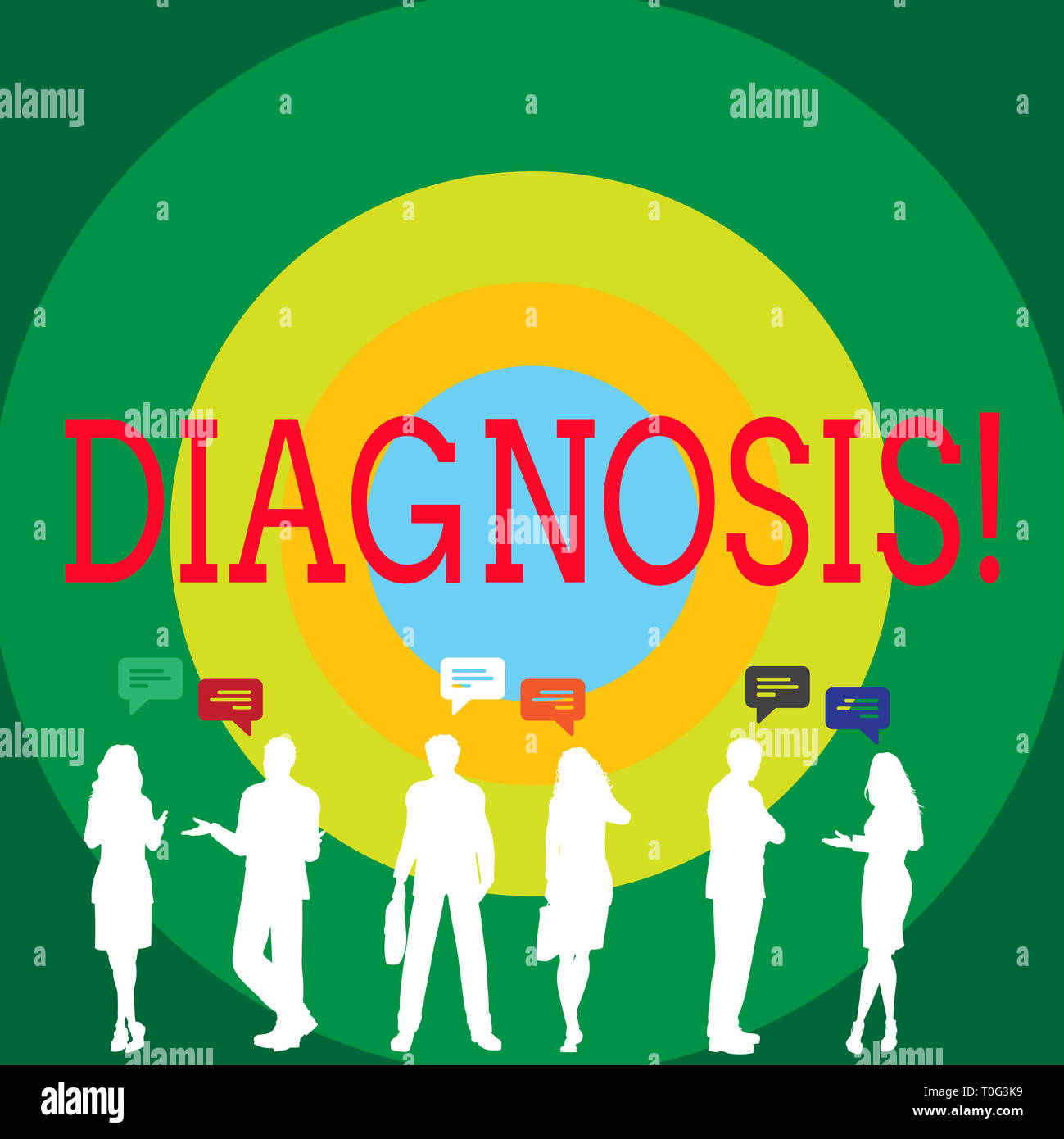 Conceptual hand writing showing Diagnosis. Concept meaning Judgment ...