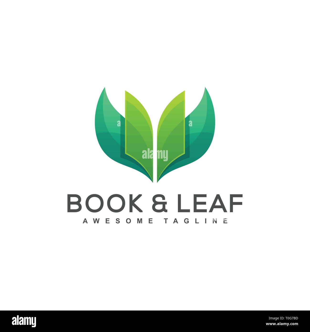 Book Leaf Concept illustration vector Design template. Suitable for Creative Industry, Multimedia, entertainment, Educations, Shop, and any related bu Stock Vector