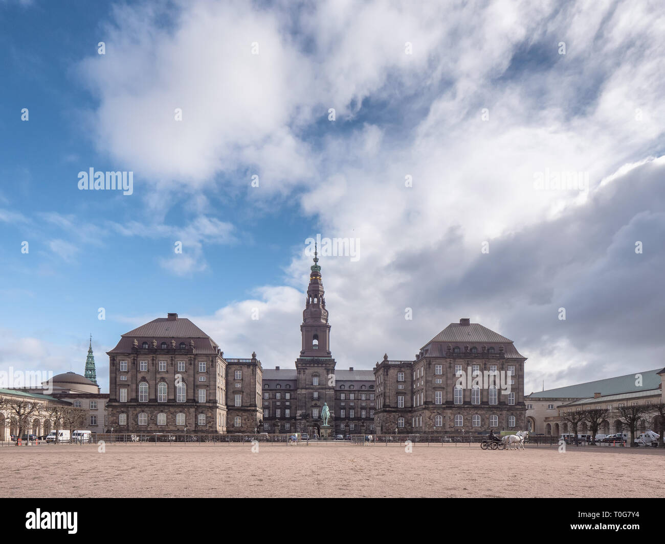 Christiansborg castle, Danish parliament in Copenhagen, Denmark Stock Photo