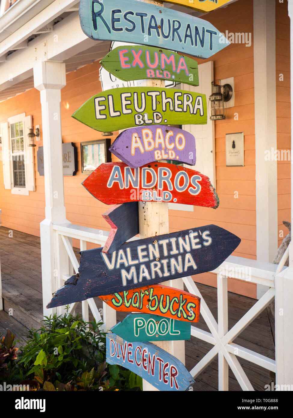Tourist Directions, Dunmore Town, Harbour Island, Eleuthera, The