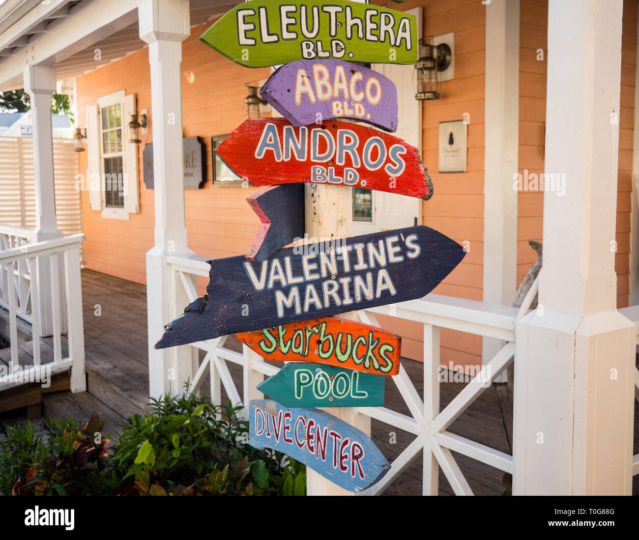 Tourist Directions, Dunmore Town, Harbour Island, Eleuthera, The
