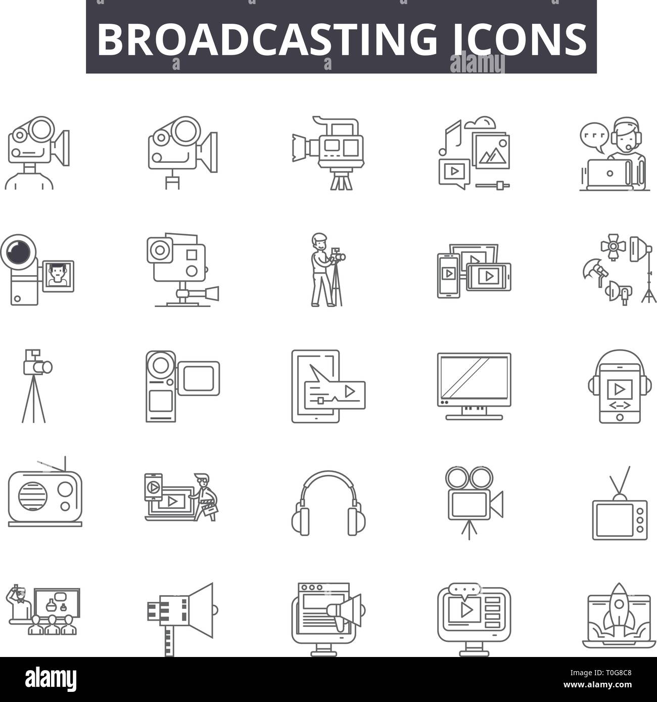 Modern tv studio display Stock Vector Images - Alamy