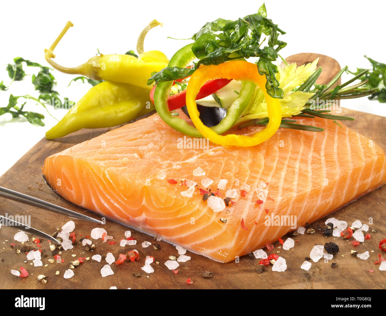 Salmon Fish Fillet Stock Photo Alamy