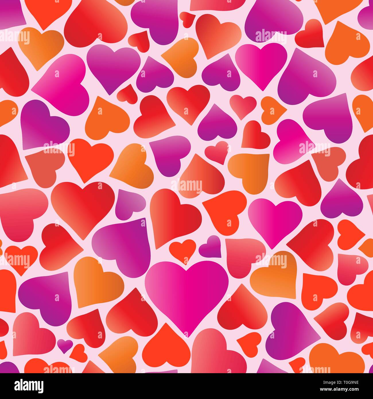 Seamless pattern with hearts. Isolated vector illustration Stock Vector ...