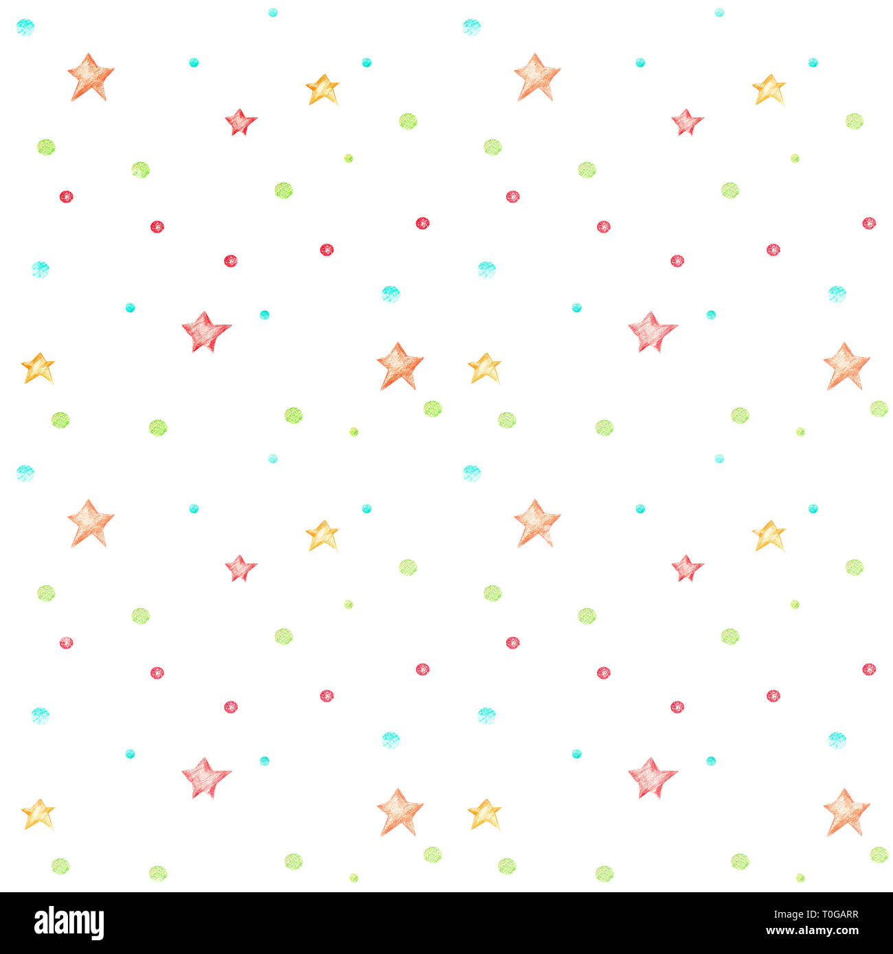 Seamless pattern with small stars on a white background. Children's ...