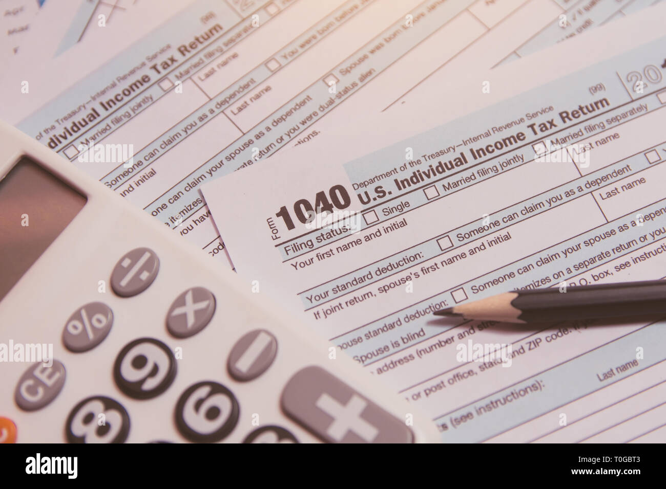 Tax declaration income form hi-res stock photography and images - Alamy
