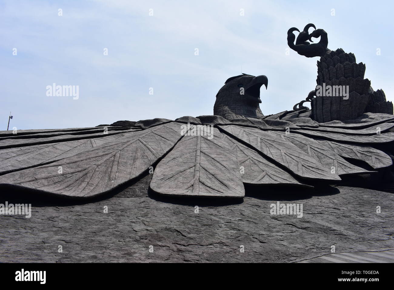 Kollam, Kerala, India - March 2, 2019 : The biggest concrete bird statue Stock Photo